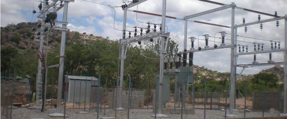 Outdoor high-voltage substation structure installed at Snam Alloys in Chittoor