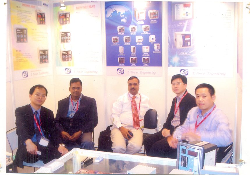 E Power Engineering team at an international exhibition booth