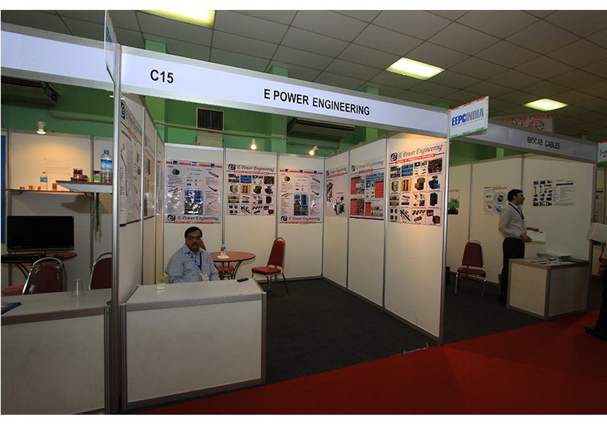 E Power Engineering product display at an exhibition